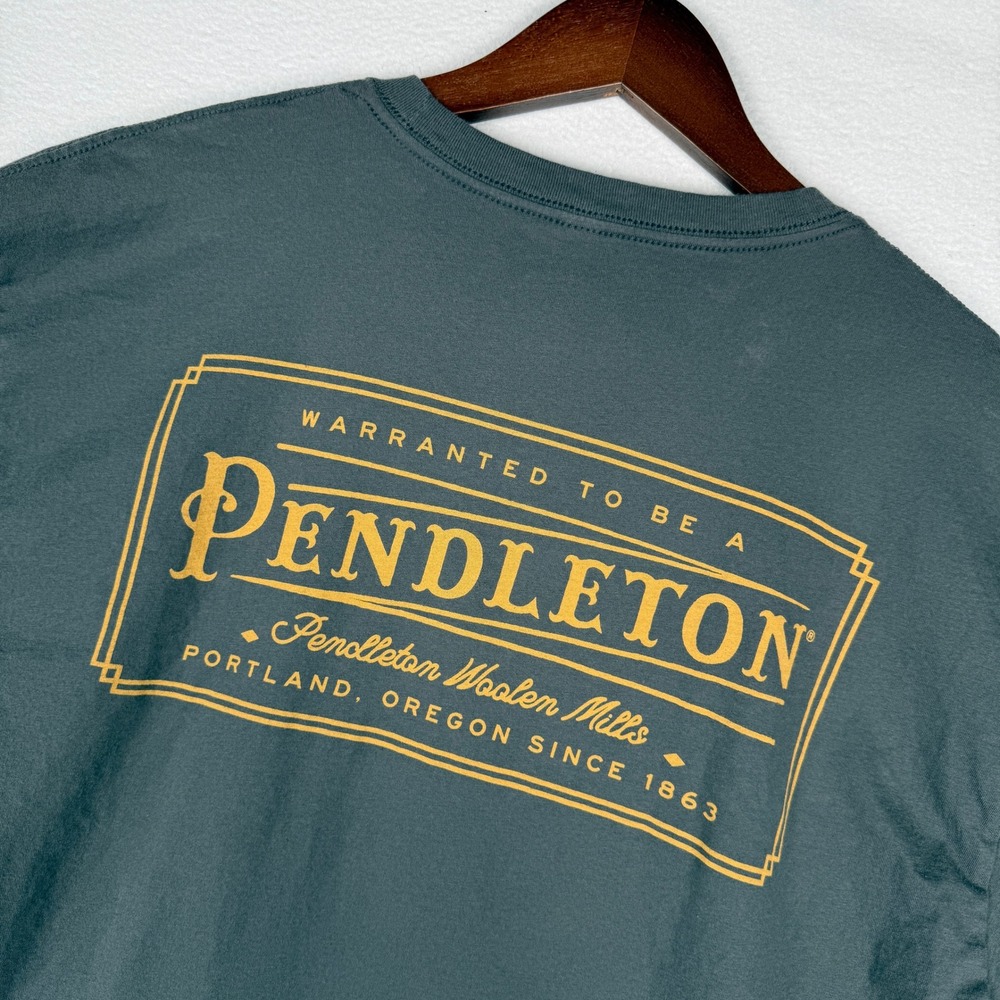 Pendleton Heritage Vintage Graphic T-Shirt Mens XL Charcoal Gray Portland Oregon